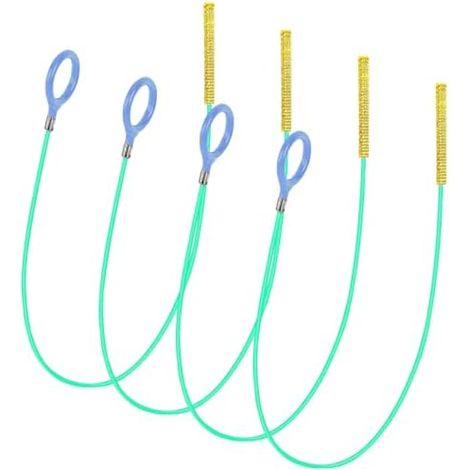 4 Pièces Nouveau Modèle de Furet Débouchage Spiralé à Revêtement Nylon en Acier Anti-Rupture,Spirales Deboucheur Canalisation Flexible 90cm,pour Baignoire,égouts et Lavabos - (1/5)