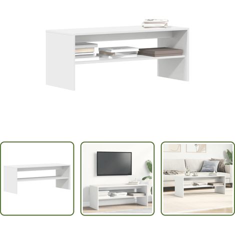 Holzwerkstoff - TV-Schrank Weiß 100x40x40 cm Holzwerkstoff (1/5)