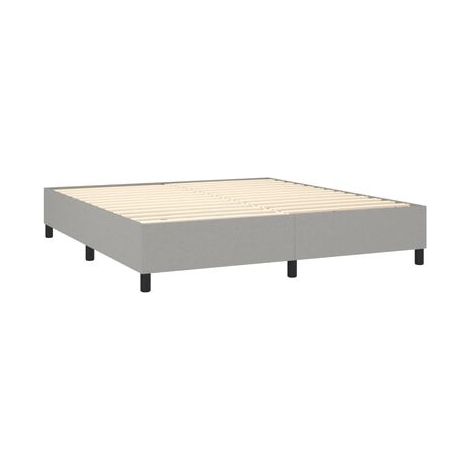 Sommier champignon avec matelas LED, gris clair, 180 × 200 cm, tissu, tissu doux et respirant, éclairage led d’ambiance, idéal chambre à coucher, style moderne, montage simple (1/5)