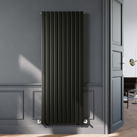 ELEGANT 1800 x 680mm Black Vertical Radiator Designer Double Panel Flat Panel Rads (1/5)