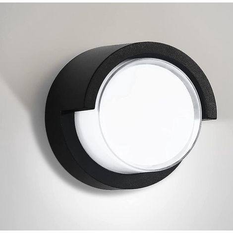 applique Murale D'intrieur Moderne  Led, Applique Murale Noire Mate 6500k Lumire Du Jour Blanche Tanche Applique Murale Extrieure Pour Salon Chamb (1/5)