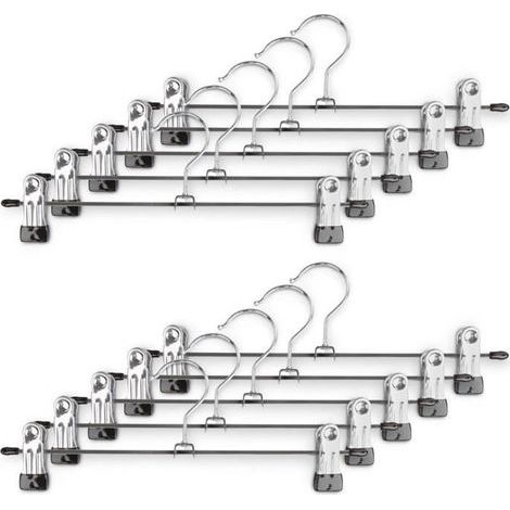 30 Pcs Cintre Pince,Porte Pantalon,Porte Jupe,Cintres en Métal avec Pince (1/3)