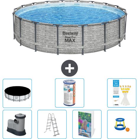 Bestway Bestway Steel Pro MAX Ronde - 549x122 cm - 8-pièces S541 (1/3)
