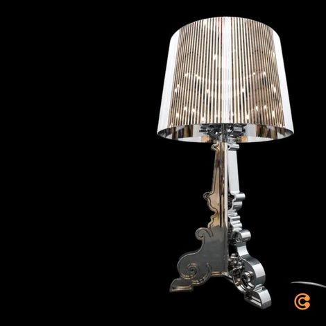 [NEUWERTIG] B-Ware Kartell Bourgie LED-Tischleuchte Lampe silber Polycarbonat Tischlampe Leuchte (1/2)
