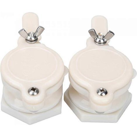 Lot de 2 robinets extracteurs de miel en nylon, outil d'embouteillage pour l'apiculture, matériel d'apiculture (blanc)-12.00X5.60X4.40CM-White (1/2)