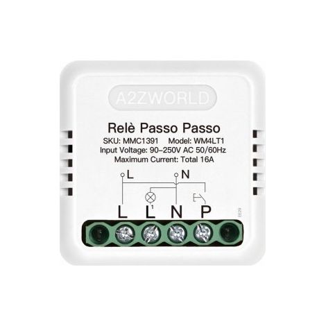 Relè Passo Passo Elettronico Silenzioso Impulse Relay 1 Contatto NO 16A 220V AC Con Memoria 40X40X18mm Compatibile Con Finder 13.91