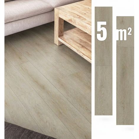 Pavimenti Vinilici Autoadesivi 5 m² MARRONE CHIARO Listoni (1/5)
