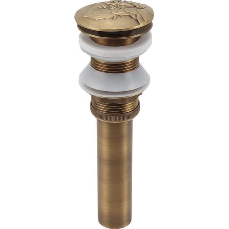 Bouchon D'évier de Salle de Bain, Drain D'évier Anti-colmatage avec Trous de Trop-Plein Bouchon Universel Pop-up pour Robinet Lavabo vanité (1/5)