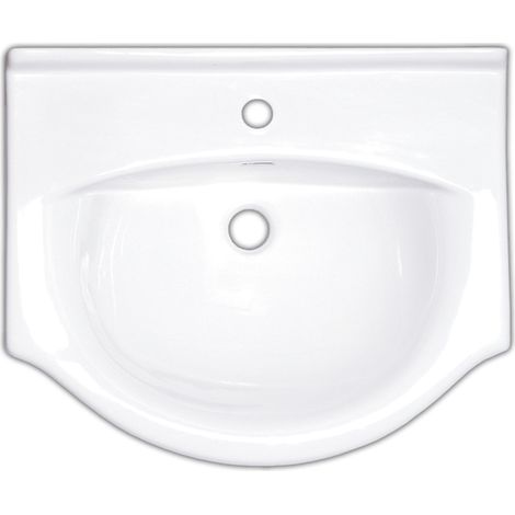 Lavabo Naturel Pro 66x51 cm, trou pour mélangeur au milieu (HA5665) (1/3)