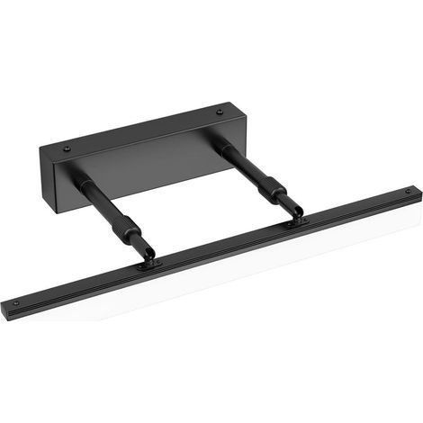 40cm LED Mirror Light, Bathroom Wall Lamp 585lm 9W 6000K, IP44 Bathroom Mirror Light LED Wall Lamp Modern Bathroom Light with Adjustable Light Head (Black 40cm) [Energy Class F] (1/5)