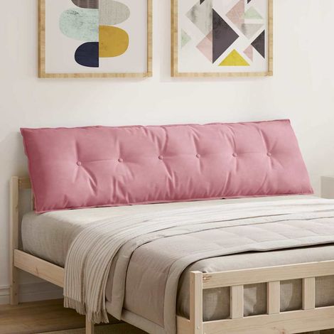 vidaXL Coussin de Dos Rose 180 x 50 cm Tissu en velours côtelé