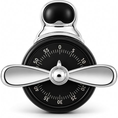 Minuteur de cuisine mécanique rétro, minuteur magnétique à remontage manuel de 60 minutes, horloge analogique à compte à rebours sans pile. (1/5)