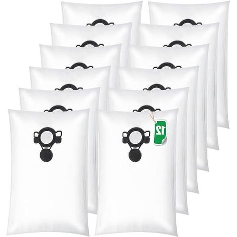 12 sacs pour aspirateur compatibles avec les modèles Nilfisk Alto Aero 20/21/25/26/31/VL200 et MAKITA VC2010L/VC2511L/VC2512L/VC3011L/Type DSM 42 (matière polaire). (1/5)