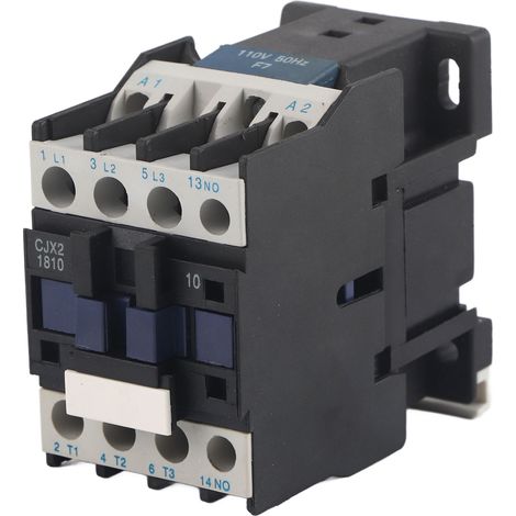 Contacteur électrique industriel 18 A CA, normalement ouvert, haute sensibilité, forte conductivité, ignifugé, 110 V CA (1/5)