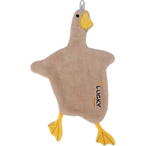 Serviette pour enfants, motif canard, en velours corail doux et absorbant, torchon ultra-absorbant à séchage rapide (1/4)
