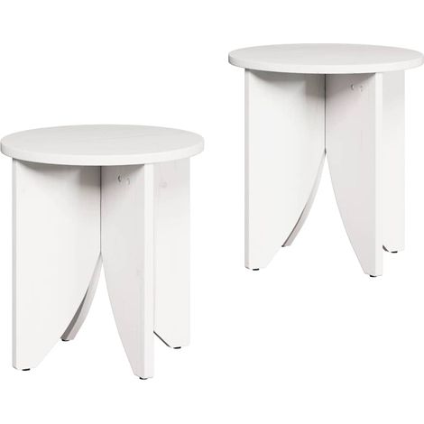 Maison Exclusive - Couchtisch 2 pcs Weiß