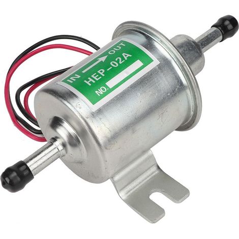 Pompe carburant électrique universelle 24V voiture bateau avec filtre en ligne essence diesel remplacement (argent) (1/5)