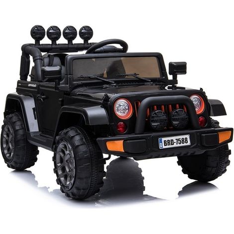 Jeep BRD-7588 Luces LED para coche a pilas con control remoto MP3, color negro, 4x4 (1/5)