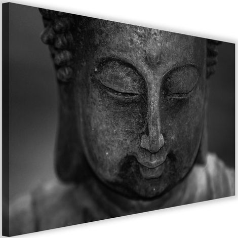 Tableau sur toile Tête Bouddha méditant 60x40 (1/5)