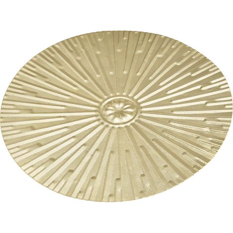 Médaillon mural en fer forgé à grain en relief, style européen, design unique, disque métallique irrégulier, décoration murale idéale pour la maison ou comme cadeau. (1/5)