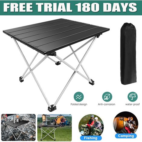 Table de camping pliante Petite table légère portable pour pique-nique en plein air Pieds en aluminium