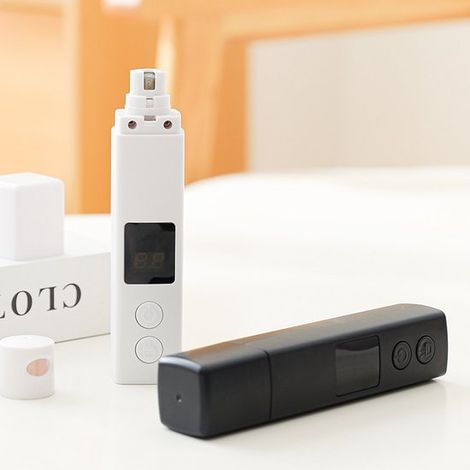 Cortaúñas recargables por USB para gatos y perros, portátiles e indoloros con luz, aptos para perros pequeños, medianos y grandes, color negro (1/2)