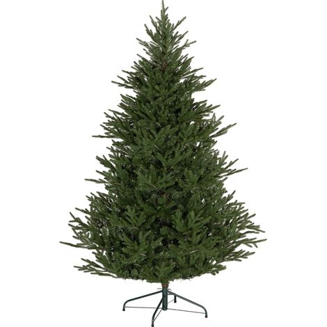 Weihnachtsbaum 183 cm, realistisches Aussehen, Schnellaufbau, inkl. Ständer, feuersicherer Kunststoff