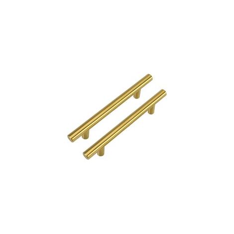 2 Pièces，Poignée de porte d'armoire de cuisine en aluminium brossé, bouton en T en acier inoxydable, entraxe 192mm (1/5)