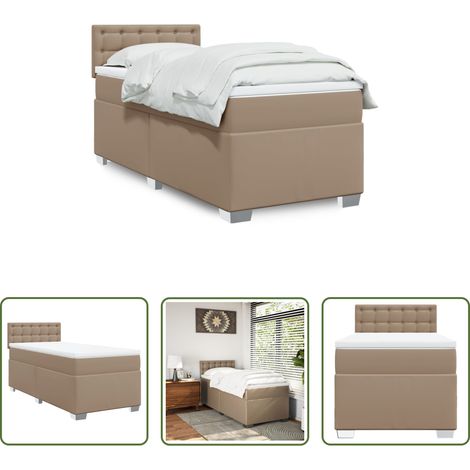 Kunstleder Matratze - Boxspringbett Matratze Cappuccino-Braun 100x200cm Kunstleder (1/5)