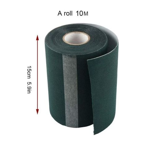 Ruban adhésif de 10 m x 15 cm pour pelouses, ruban auto-adhésif pour moquettes, ruban de jointure pour gazon synthétique, ruban pour tapis et pelouses, ruban de fixation vert, ruban pour joints de pel (1/4)