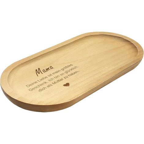 Geschenke für die Familie – Graviertes Bambustablett, Papa, Mama, Opa, Oma, Geburtstagsgeschenk, Vatertagsgeschenk, Muttertagsgeschenk, Weihnachtsgeschenk (Mama) (1/5)