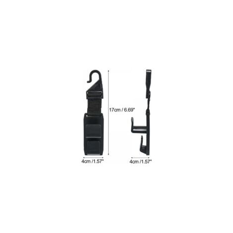 Ganci magici per poggiatesta auto, supporto per borsa da poggiatesta, neri, confezione da 4 - Crezuo