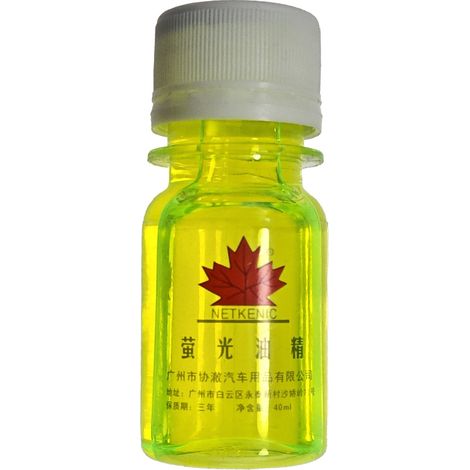 Détecteur de fuites pour climatisation automobile, huile fluorescente, agent fluorescent, kit de test de fuites, détecteur de fuites Maple Leaf 40 ml (1/4)