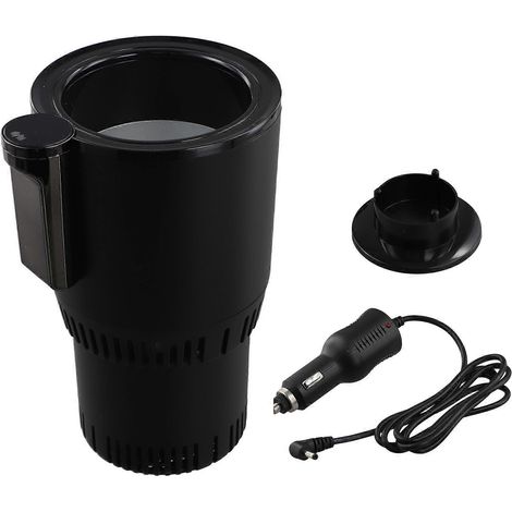 Porte-gobelet intelligent 2 en 1 pour voiture 12 V avec affichage numérique de la température et fonction chauffante/refroidissante (noir). (1/5)
