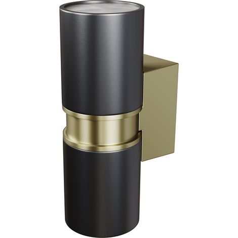 Maytoni Bowery Applique d'extérieur noire, laiton, IP54, 2 ampoules GU10 (1/3)