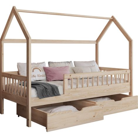 Cama Henderson 167, Haya, Individuales, 80x180, Madera, Somieres, 87x186x150cm