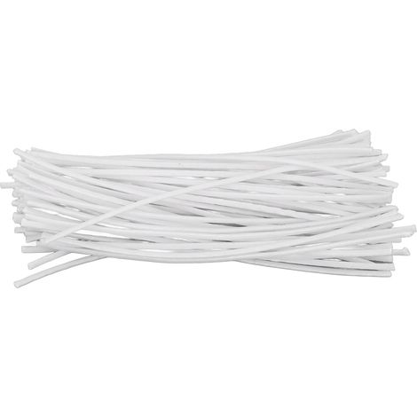100 mèches à bougies en coton 12 cm, sans fumée, cœur en cire, lot de 100 pour fabrication artisanale (1/5)