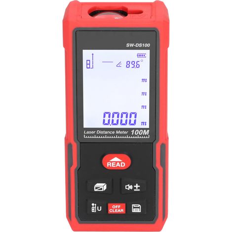 SWDS100 Tragbarer Infrarot-Laser-Entfernungsmesser, hochpräzise Distanzmessung, digitales Distanzmessgerät für den Einsatz im Beruf (1/5)