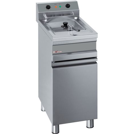 Friteuse électrique 1 cuve 14 litres sur armoire - Diverso