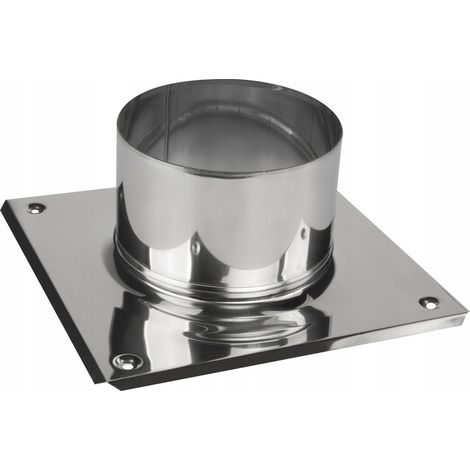 Base Pour Chapeau De Cheminée - Inox - Diamètre 100 Mm - Rotatif - Installation Facile (1/2)