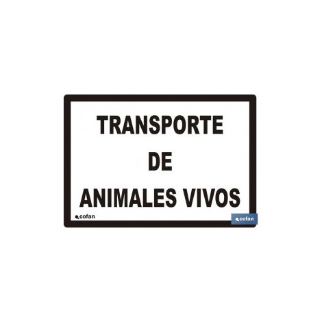 Kunststoff-Transportschild für lebende Tiere für Fahrzeuge, 30 x 20 cm