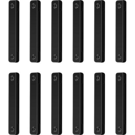 Lot de 12 clips adhésifs pour moustiquaire - Bandes magnétiques pour fenêtre - Installation sans trace et sans perforation - Pour stores de douche occultants - Aimant mural pour la maison et le bureau