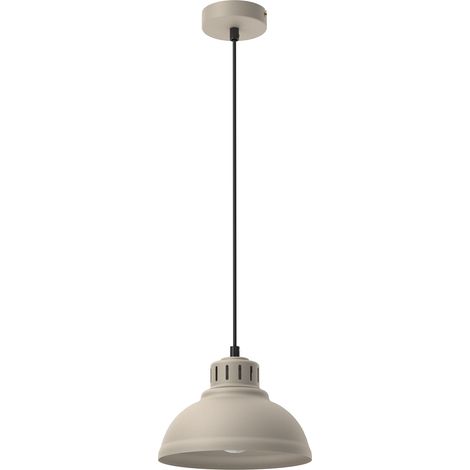 Suspension métal Luminex Sven crème/noir Ø21 E27 15W