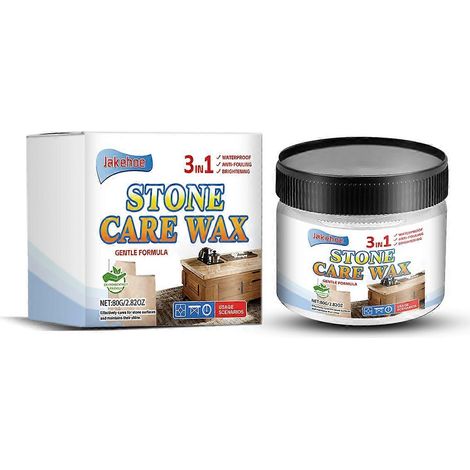 La cire Jakehoe Stone Care est un produit nettoyant, polissant et protecteur pour la pierre, le marbre et le granit destinés à un usage domestique. (1/5)