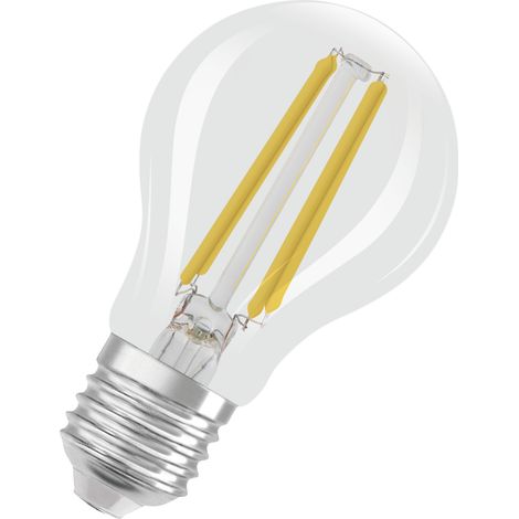 OSRAM LED SUPERSTAR+ CLASSIC A FIL 40, E27, forme d'ampouclassique, 2,2W, 470lm, 4000K, lumière blanc froid, longue durée de vie, jusqu'à 60% d'économie d'énergie par rapport aux standard