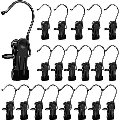 Perchas para botas de acero inoxidable, ahorran espacio, 20 unidades (plateadas)