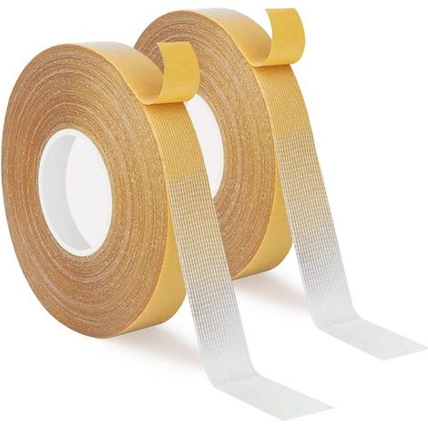Nastro biadesivo resistente e trasparente per pavimenti, foto e cucine, 15 mm x 20 m (2 rotoli) (1/5)