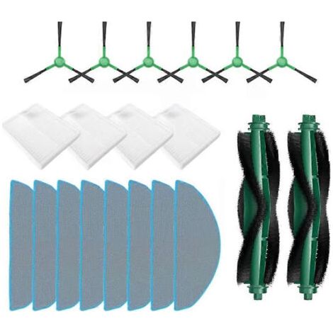 NALOOKAMIC Pièces détachées pour iRobot Roomba 105 Vac / 105 Combo / 105 Combo+ / 104 Combo / Q052 : brosse principale, brosse latérale, filtre et lingette de nettoyage (1/4)