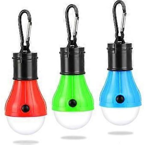Lampe de camping, lanterne de camping LED 3x à piles, lampe de tente portable, étanche, lampe de secours pour le camping