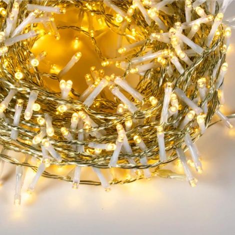 180 LED BIANCO CALDO PROGRAMMABILI FILO TRASPARENT